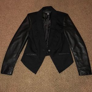 Inc blazer leather